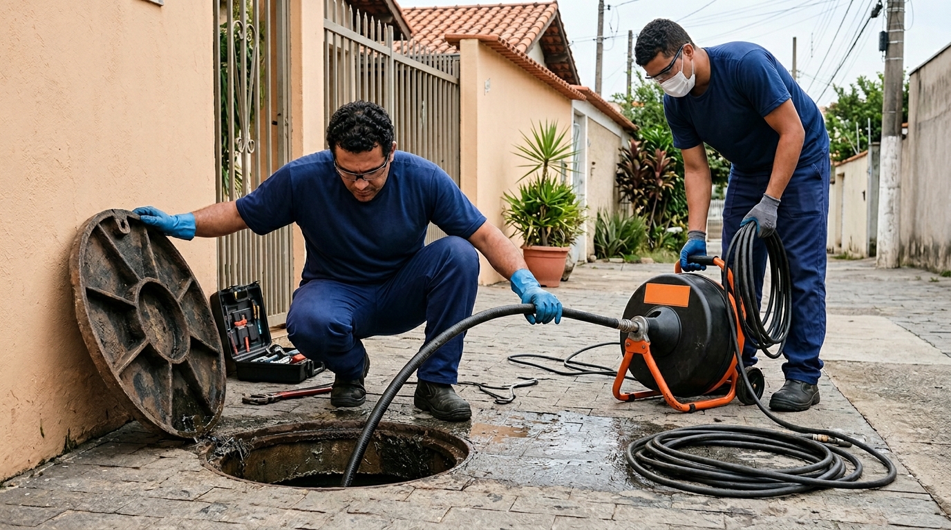 Desentupimento de esgoto perto de mim em Santos-SP
