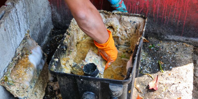Como desentupir caixa de gordura em Santos
